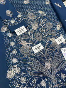 Women 3 pc Unstitched Embroidered Tarending Suit