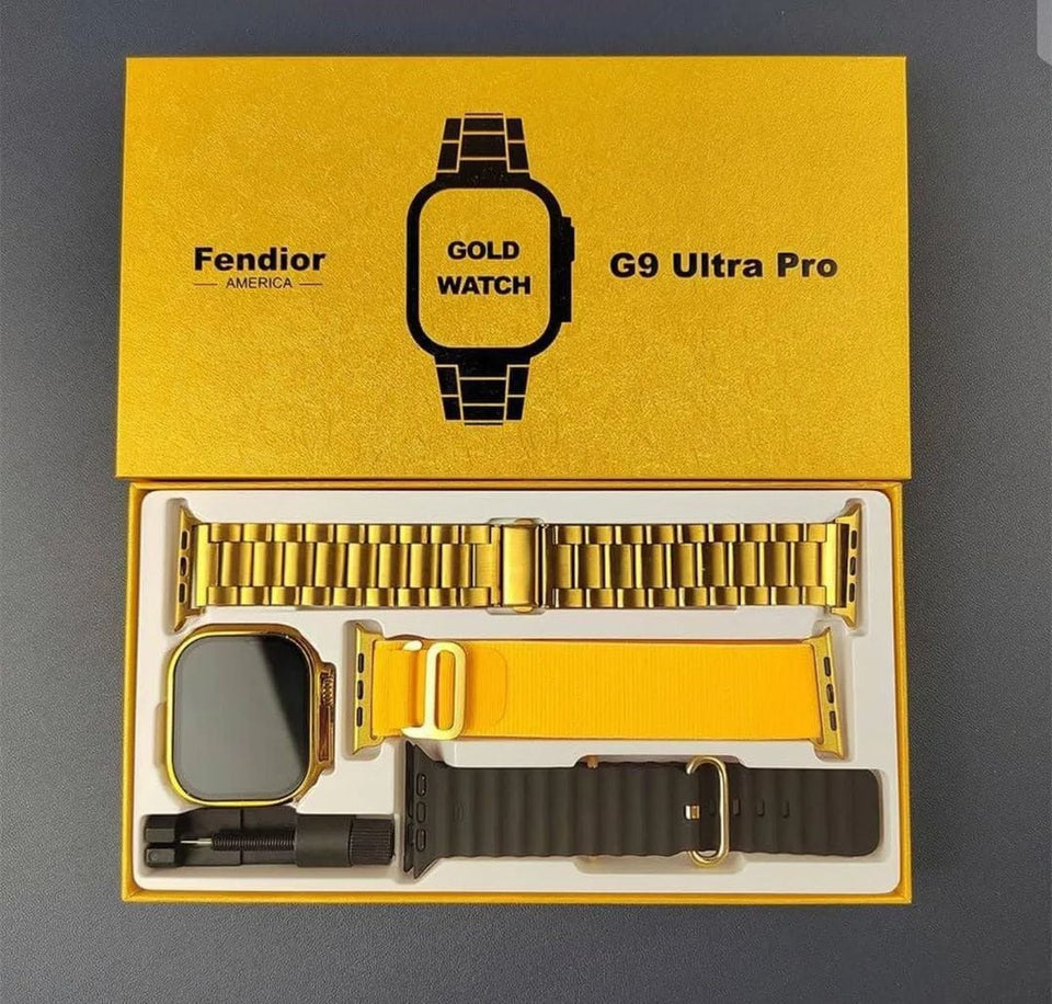 Fendior G9 Ultra Max Gold Smart Watch with 2.02-Inch Full Screen Display