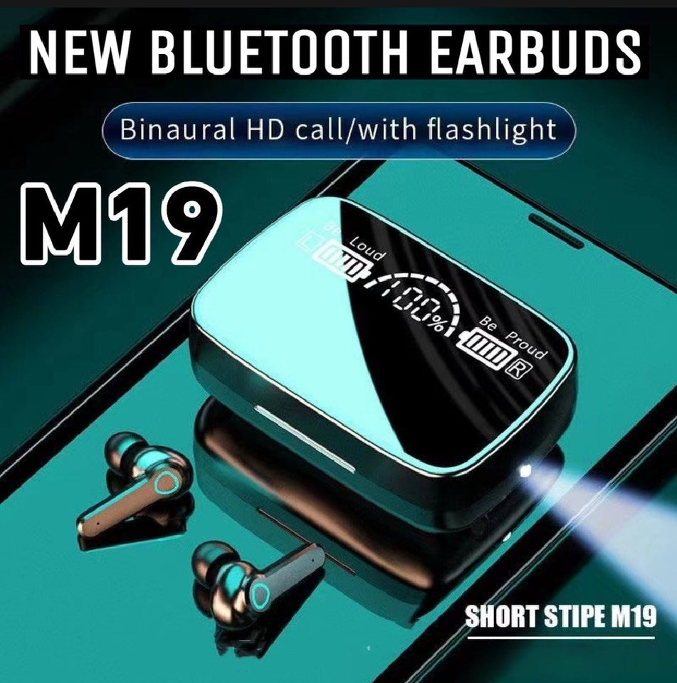 M19 Earbuds TWS Earphone M10 Intelligente Touch Control Wireless Bluetooth-compatible Headphones Waterproof LED Display With Mic