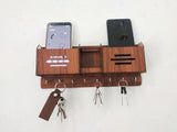 Wooden Wall Hanging Mobile Holder and Key Holder 3D DIY Design